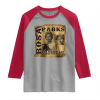 Rosa Parks Change The World Quote Raglan Shirt Black Women Leader