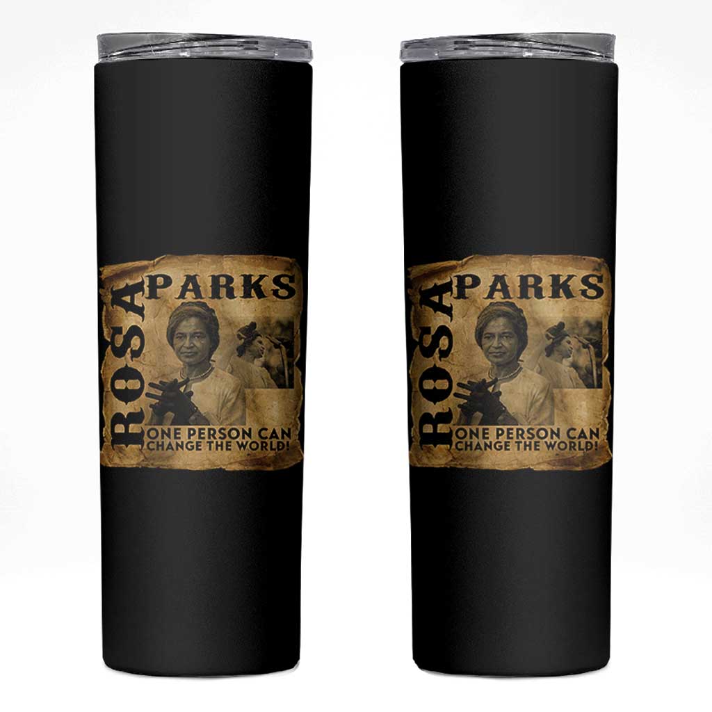 Rosa Parks Change The World Quote Skinny Tumbler Black Women Leader