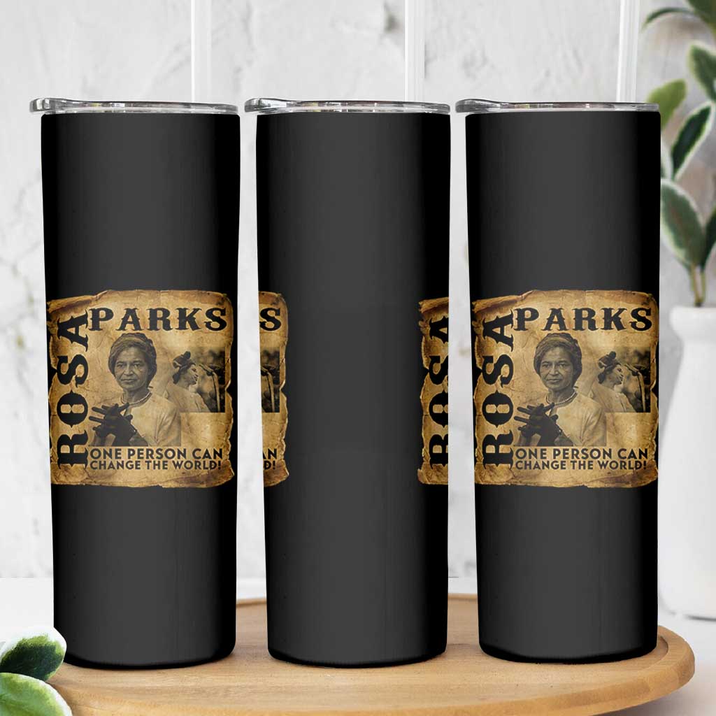 Rosa Parks Change The World Quote Skinny Tumbler Black Women Leader