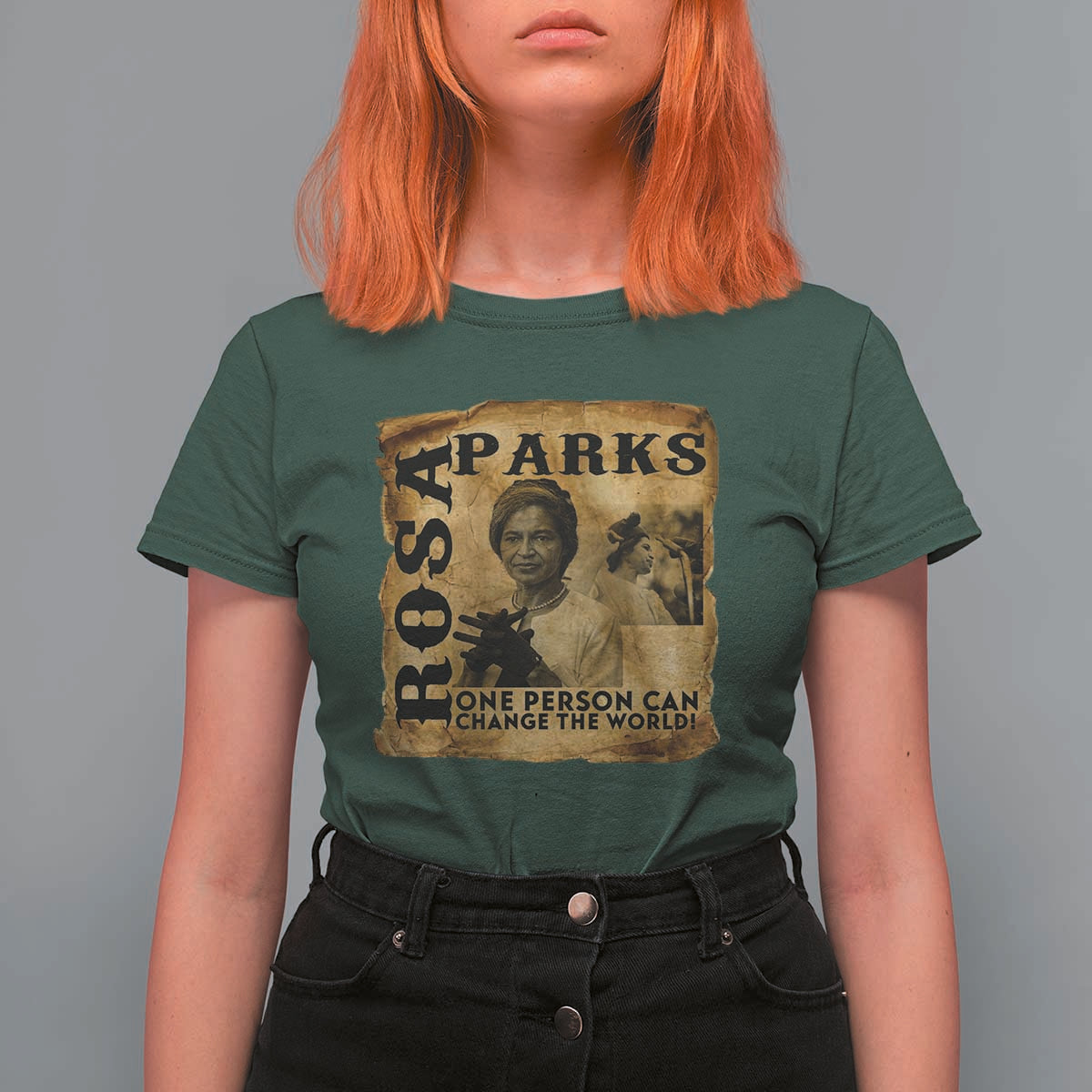 Rosa Parks Change The World Quote T Shirt For Women Black Women Leader