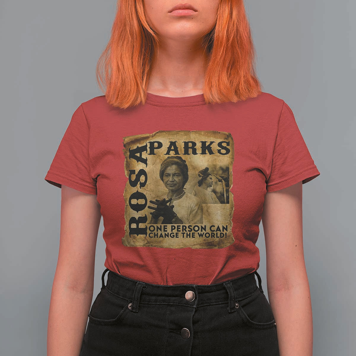 Rosa Parks Change The World Quote T Shirt For Women Black Women Leader
