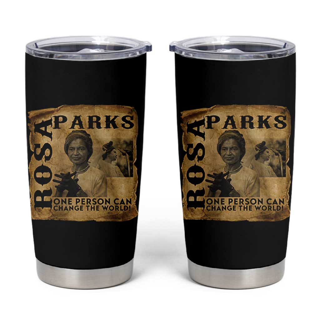 Rosa Parks Change The World Quote Tumbler Cup Black Women Leader