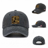 Rosa Parks Change The World Quote Washed Cotton Baseball Cap Black Women Leader