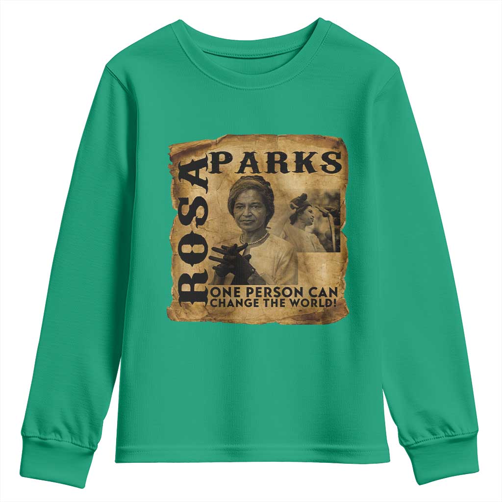 Rosa Parks Change The World Quote Youth Sweatshirt Black Women Leader