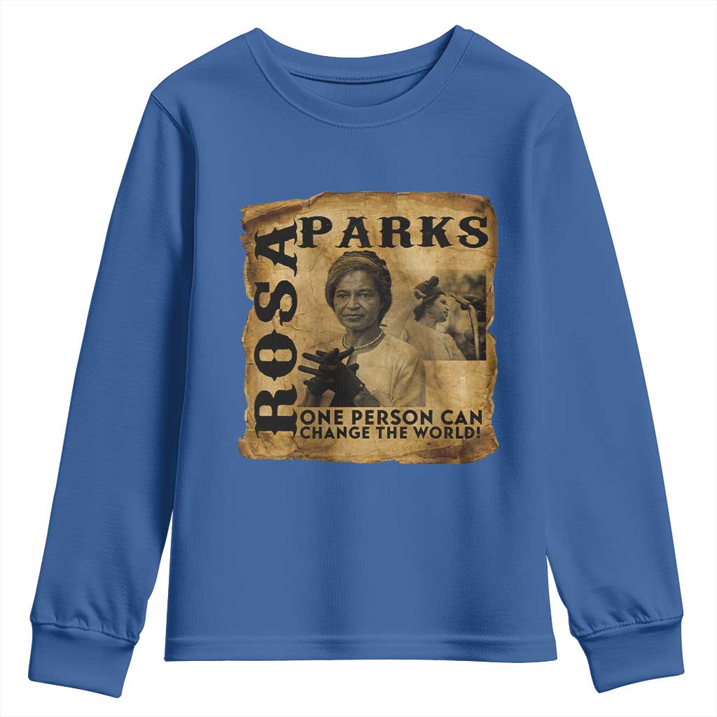 Rosa Parks Change The World Quote Youth Sweatshirt Black Women Leader