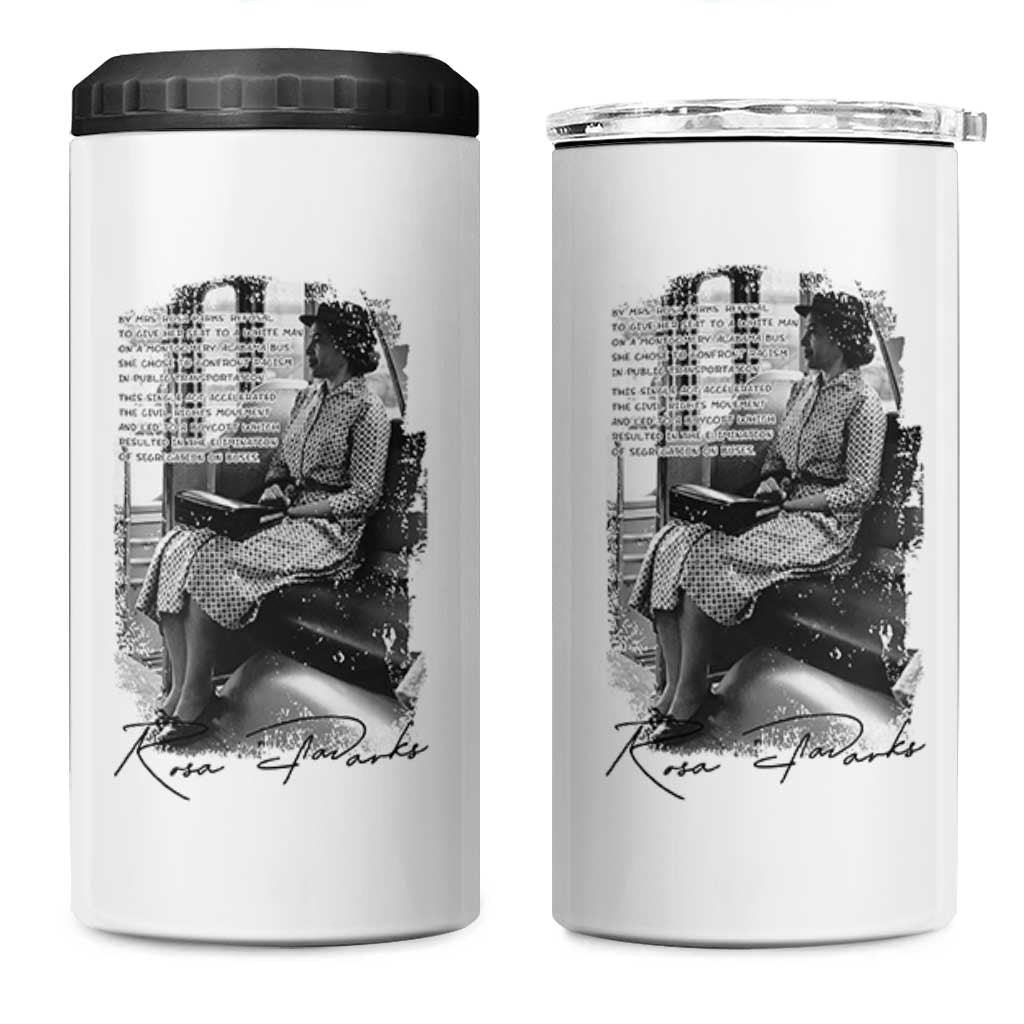 Rosa Parks Montgomery Bus Boycott 4 in 1 Can Cooler Tumbler Civil Rights History