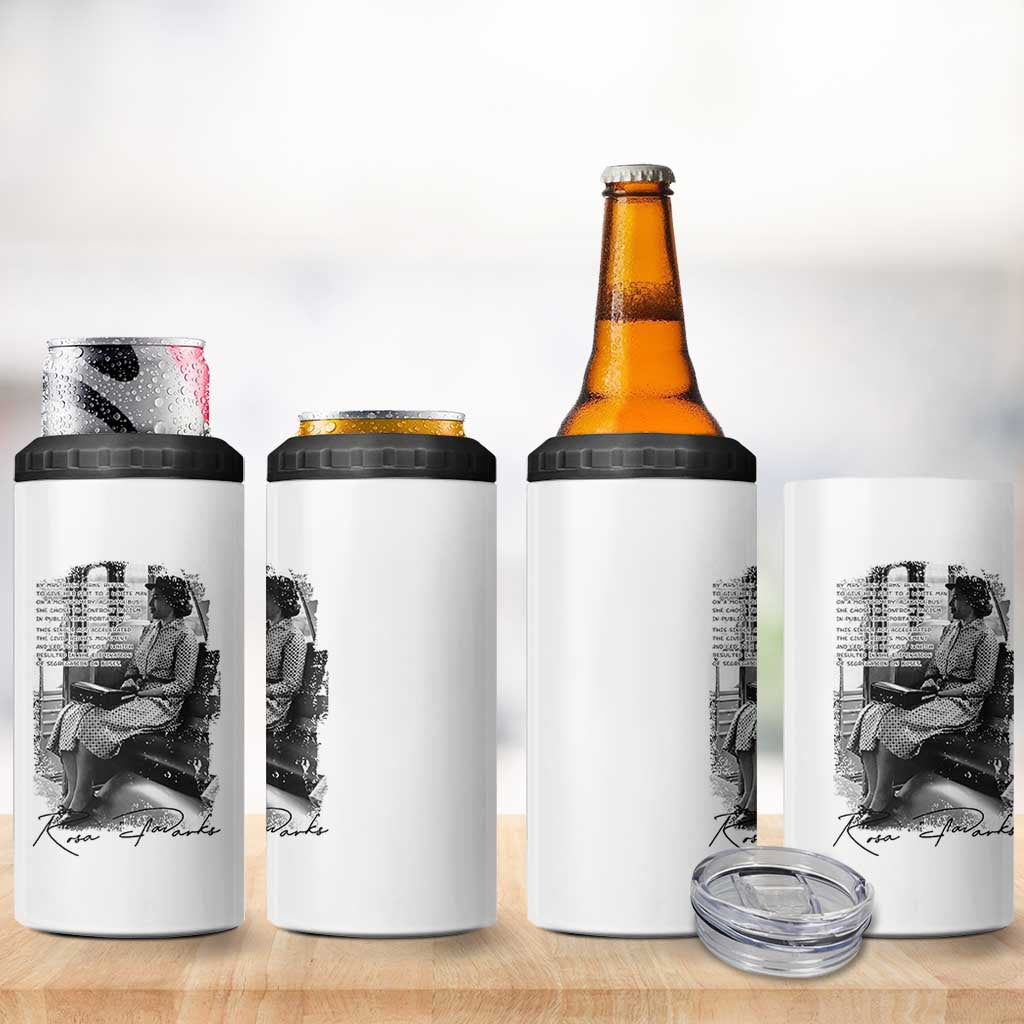 Rosa Parks Montgomery Bus Boycott 4 in 1 Can Cooler Tumbler Civil Rights History