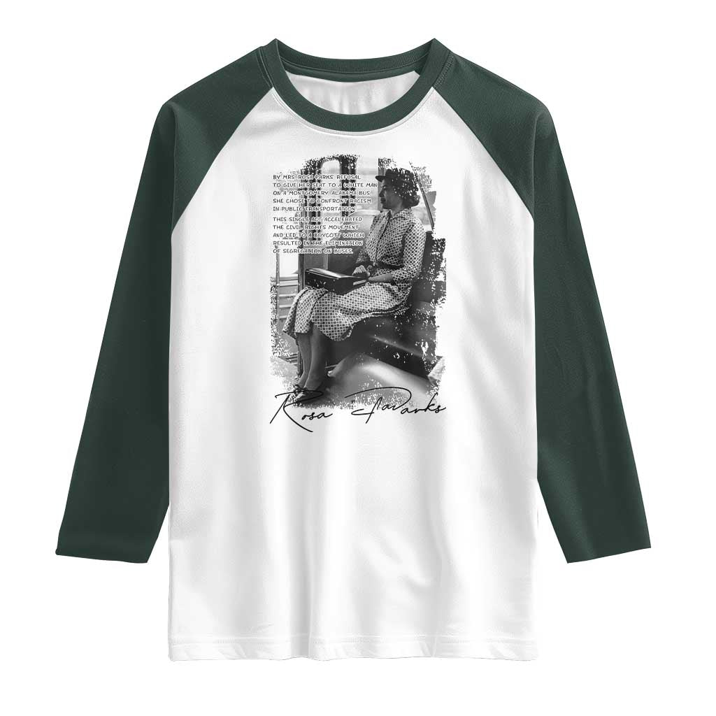 Rosa Parks Montgomery Bus Boycott Raglan Shirt Civil Rights History