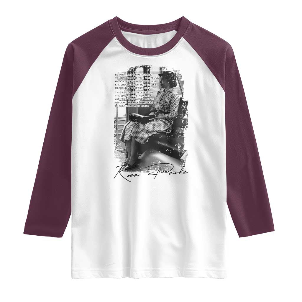 Rosa Parks Montgomery Bus Boycott Raglan Shirt Civil Rights History