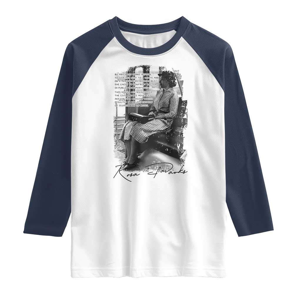 Rosa Parks Montgomery Bus Boycott Raglan Shirt Civil Rights History