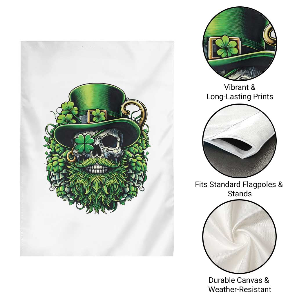 Irish Leprechaun Skull Garden Flag St Patricks Day Party Gift