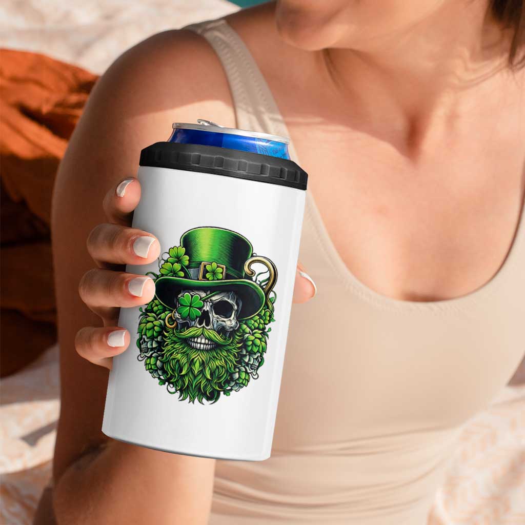 Irish Leprechaun Skull 4 in 1 Can Cooler Tumbler St Patricks Day Party Gift