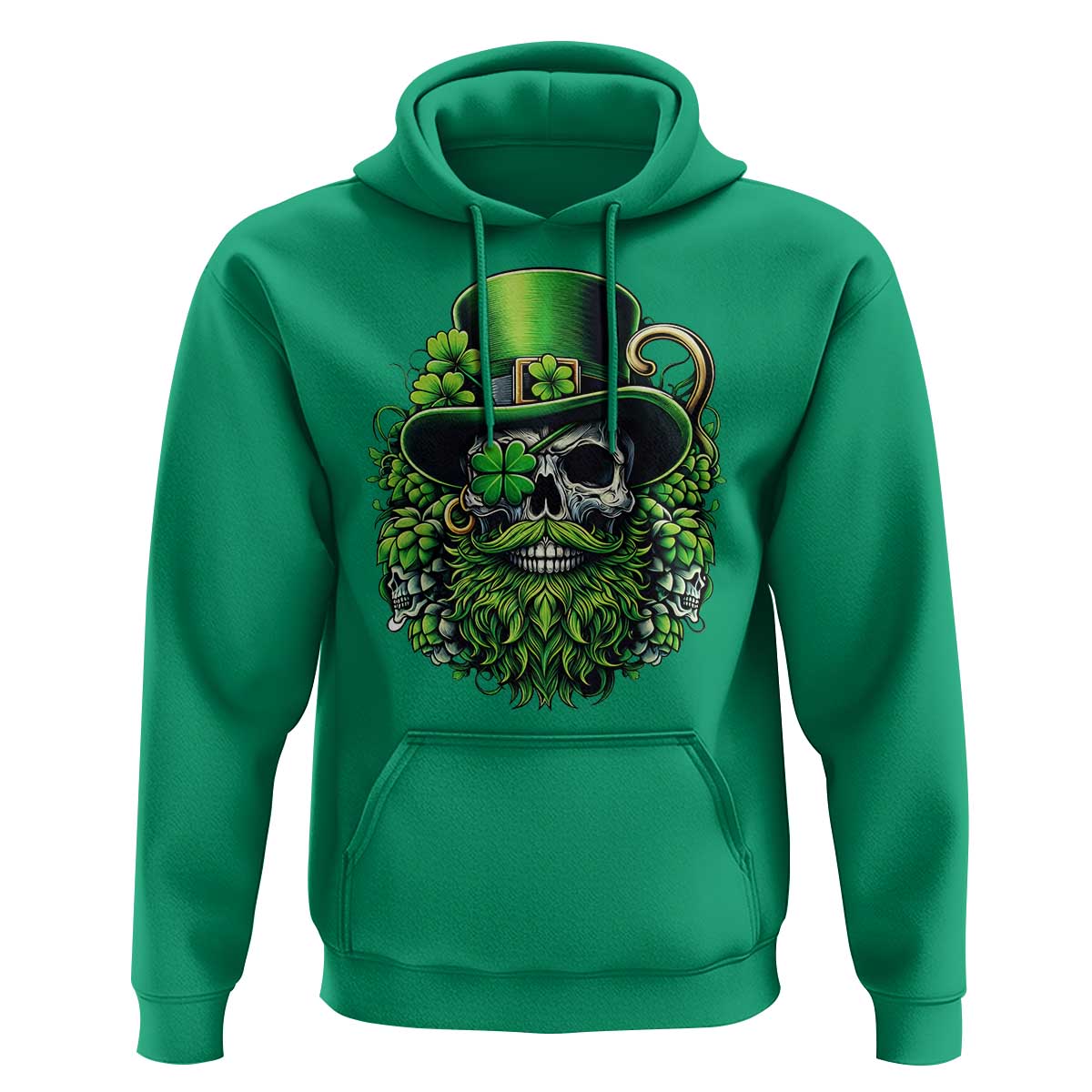 Irish Leprechaun Skull Hoodie St Patricks Day Party Gift