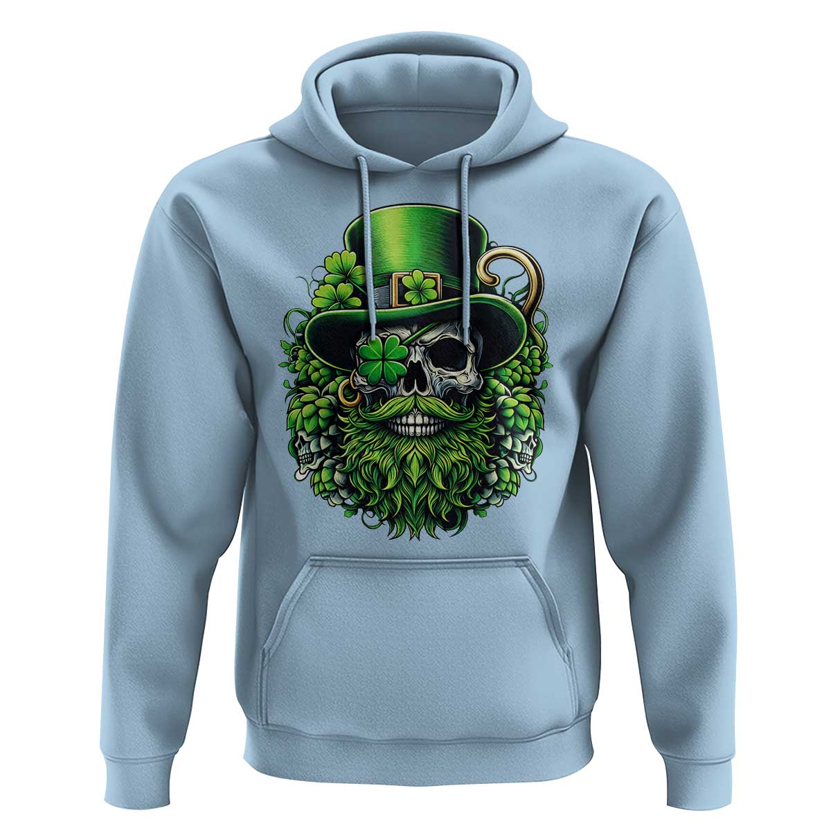 Irish Leprechaun Skull Hoodie St Patricks Day Party Gift