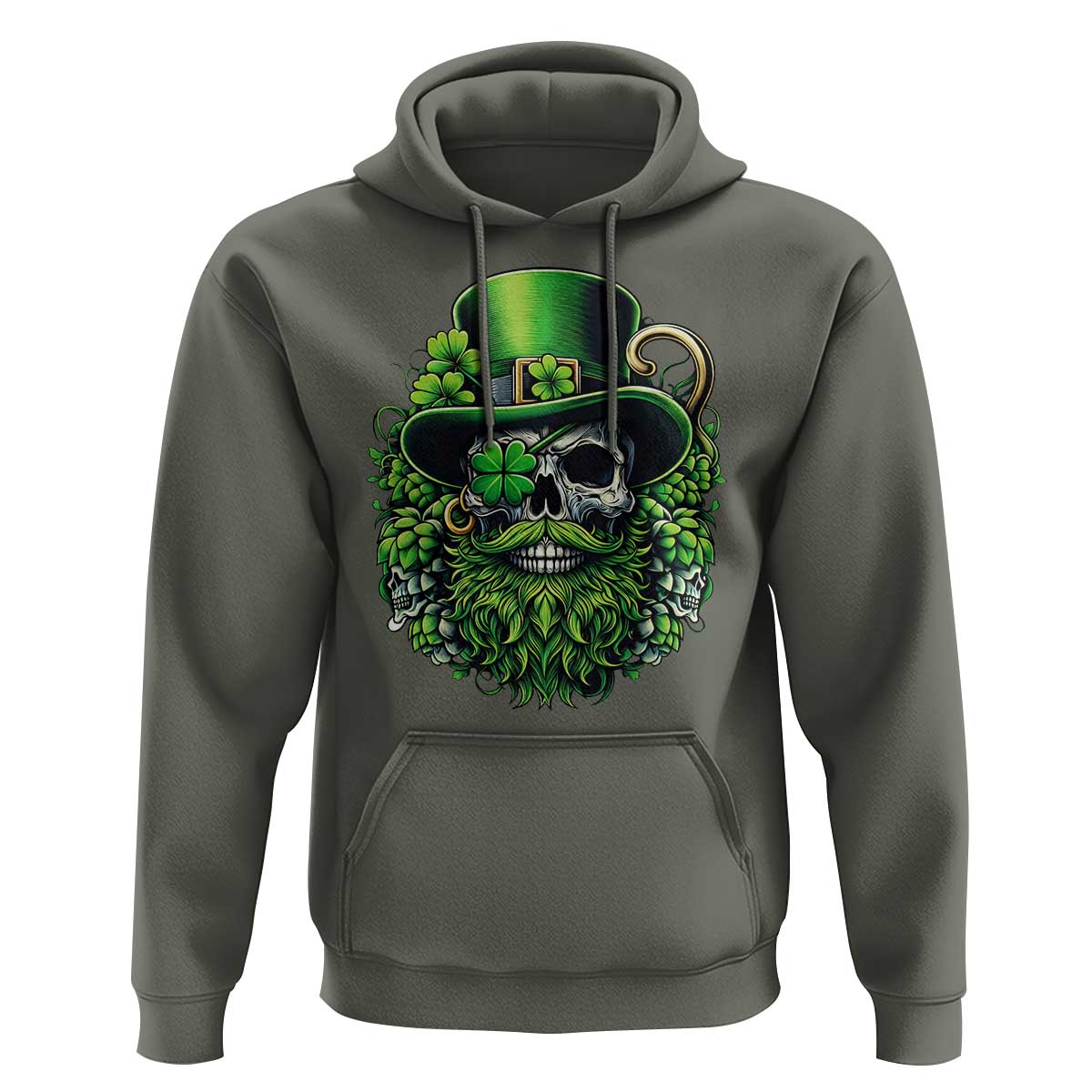Irish Leprechaun Skull Hoodie St Patricks Day Party Gift
