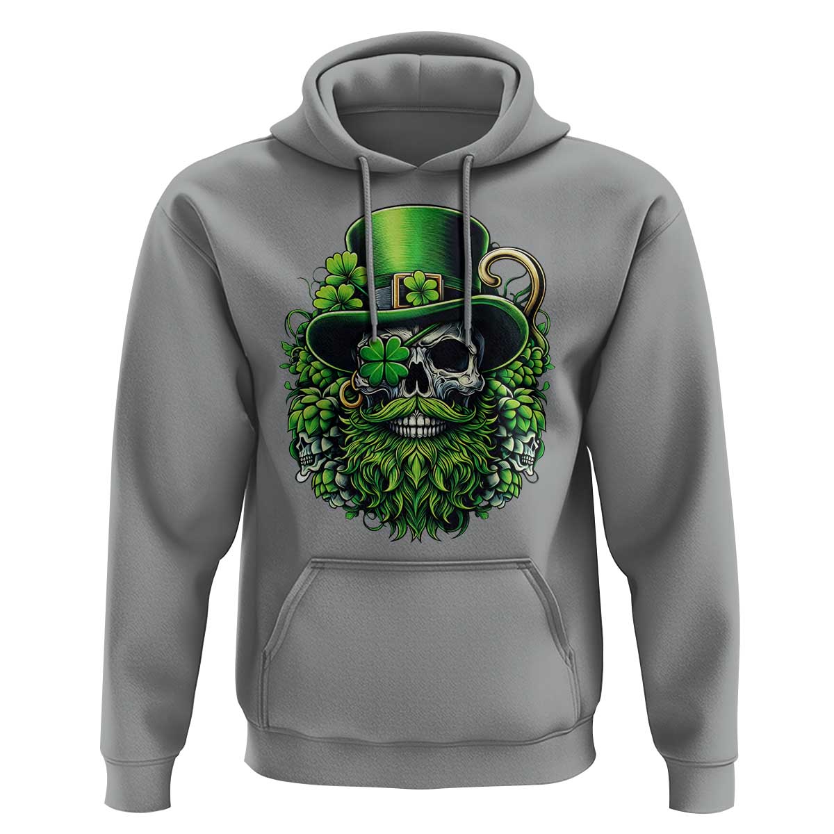 Irish Leprechaun Skull Hoodie St Patricks Day Party Gift