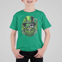 Irish Leprechaun Skull T Shirt For Kid St Patricks Day Party Gift