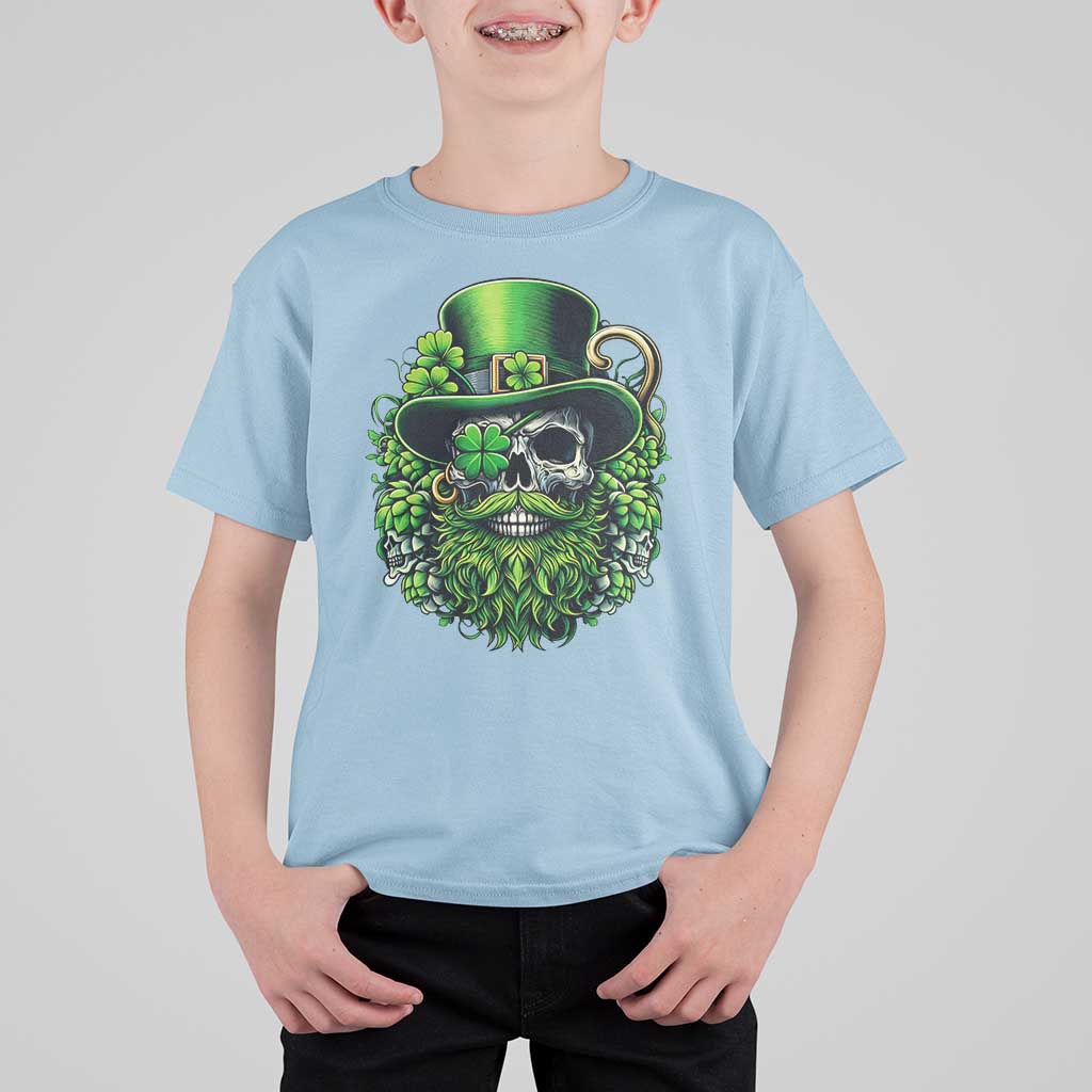 Irish Leprechaun Skull T Shirt For Kid St Patricks Day Party Gift