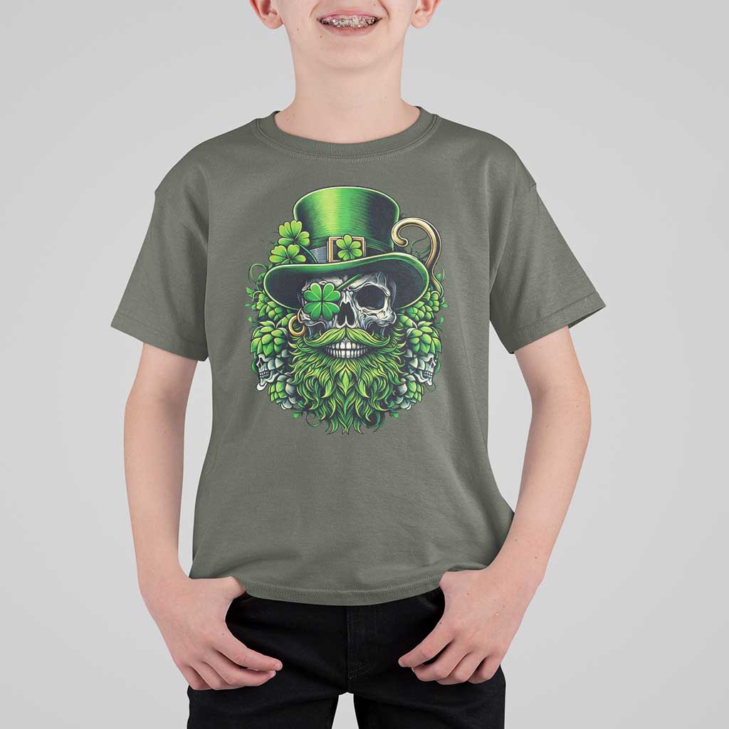 Irish Leprechaun Skull T Shirt For Kid St Patricks Day Party Gift