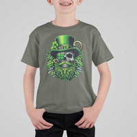 Irish Leprechaun Skull T Shirt For Kid St Patricks Day Party Gift