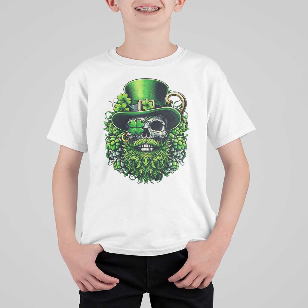 Irish Leprechaun Skull T Shirt For Kid St Patricks Day Party Gift