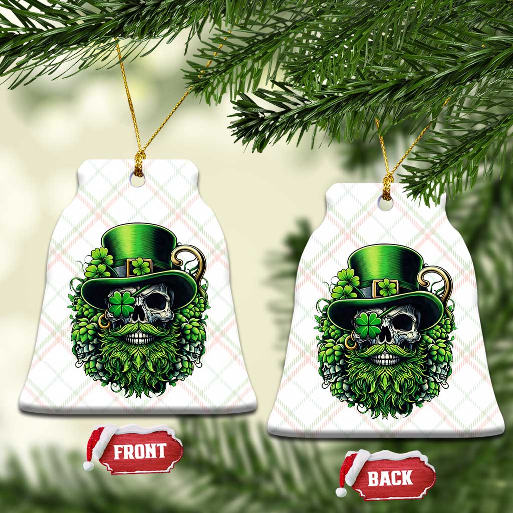 Irish Leprechaun Skull Ceramic Ornament St Patricks Day Party Gift