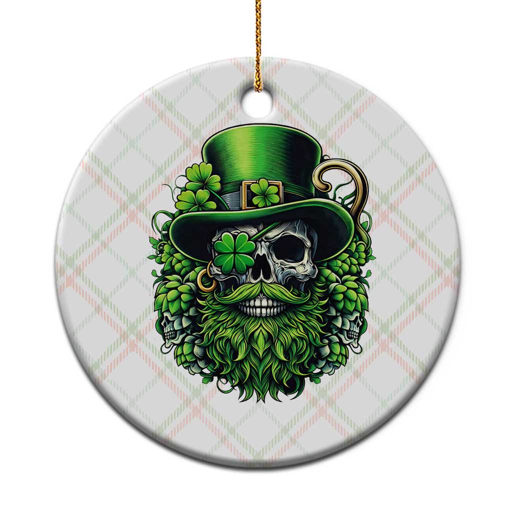 Irish Leprechaun Skull Ceramic Ornament St Patricks Day Party Gift