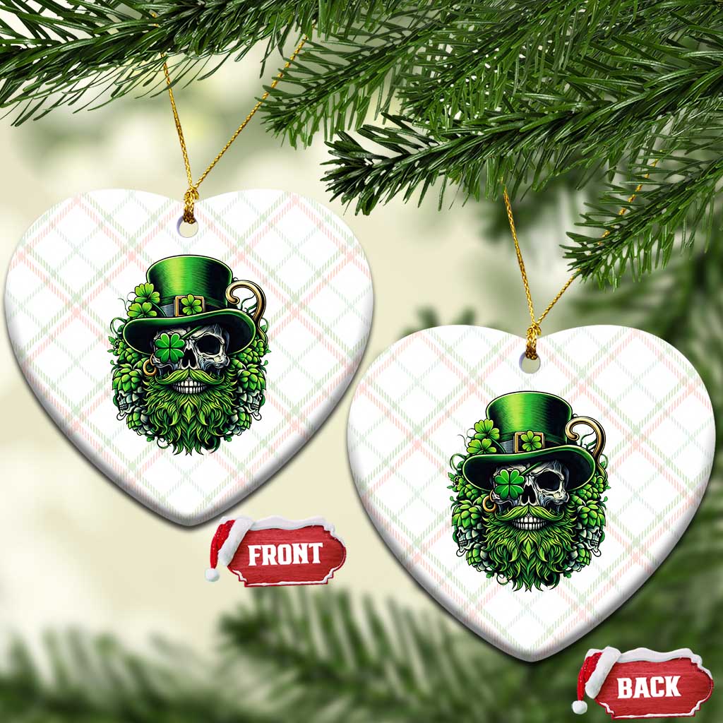 Irish Leprechaun Skull Ceramic Ornament St Patricks Day Party Gift