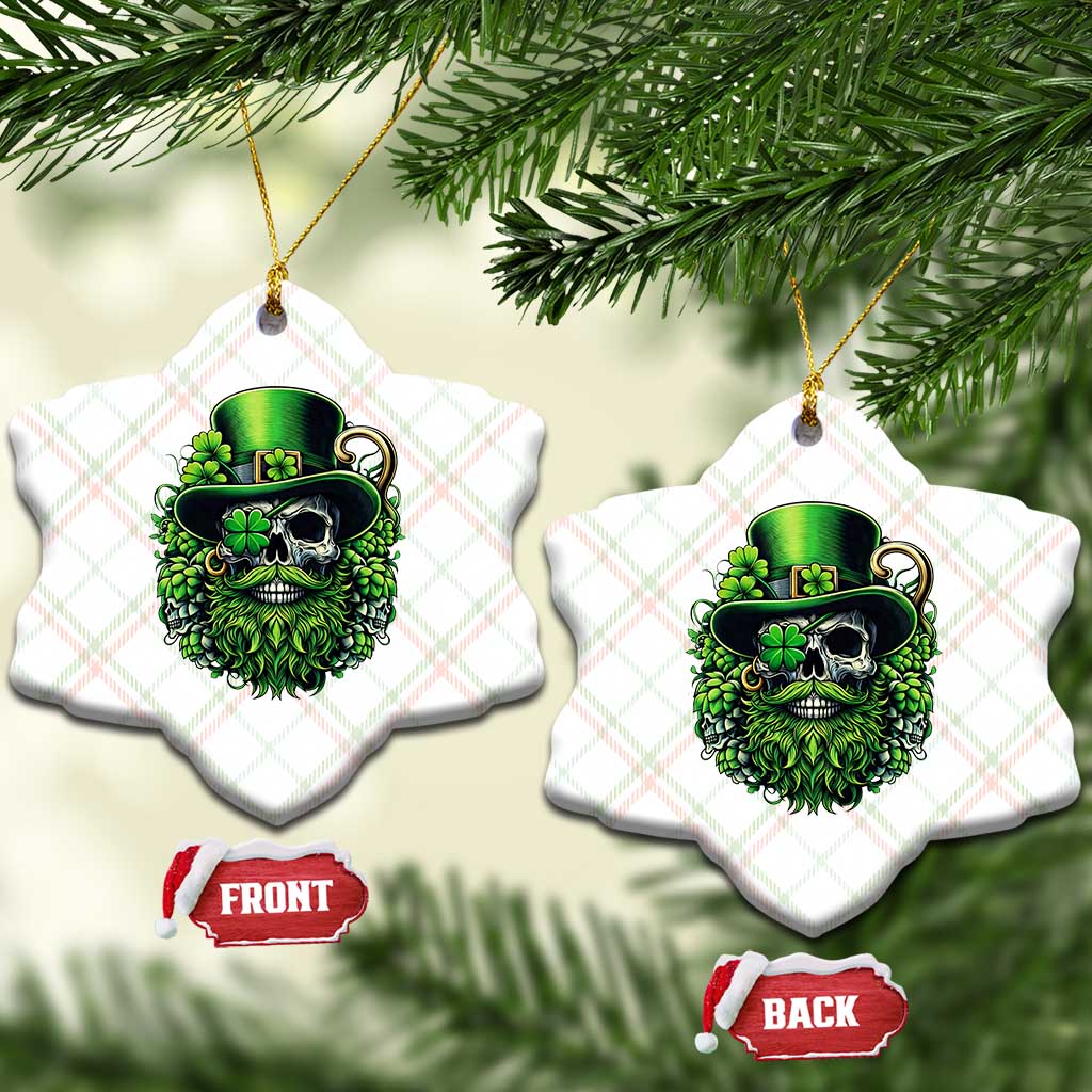 Irish Leprechaun Skull Ceramic Ornament St Patricks Day Party Gift