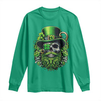 Irish Leprechaun Skull Long Sleeve Shirt St Patricks Day Party Gift