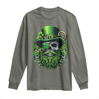 Irish Leprechaun Skull Long Sleeve Shirt St Patricks Day Party Gift