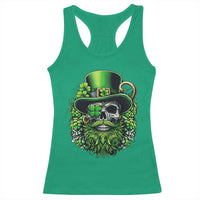 Irish Leprechaun Skull Racerback Tank Top St Patricks Day Party Gift