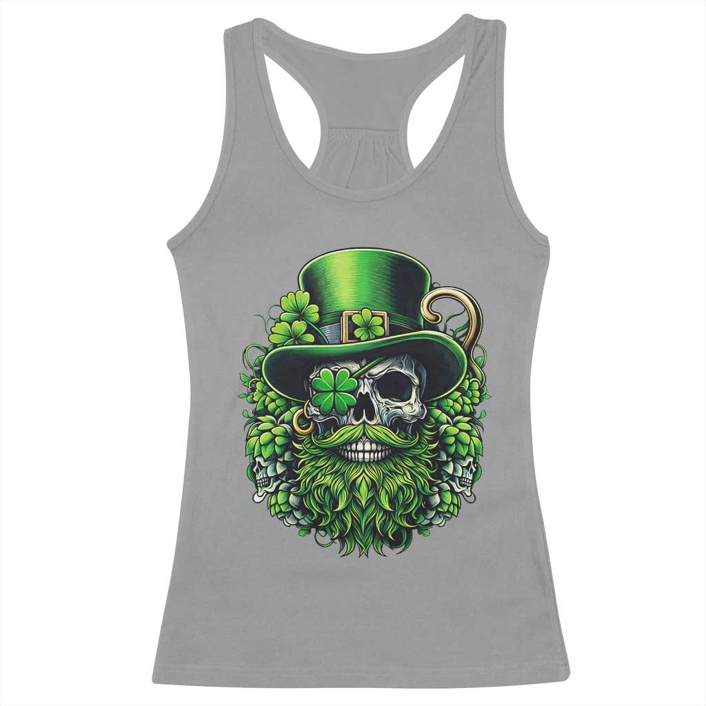 Irish Leprechaun Skull Racerback Tank Top St Patricks Day Party Gift