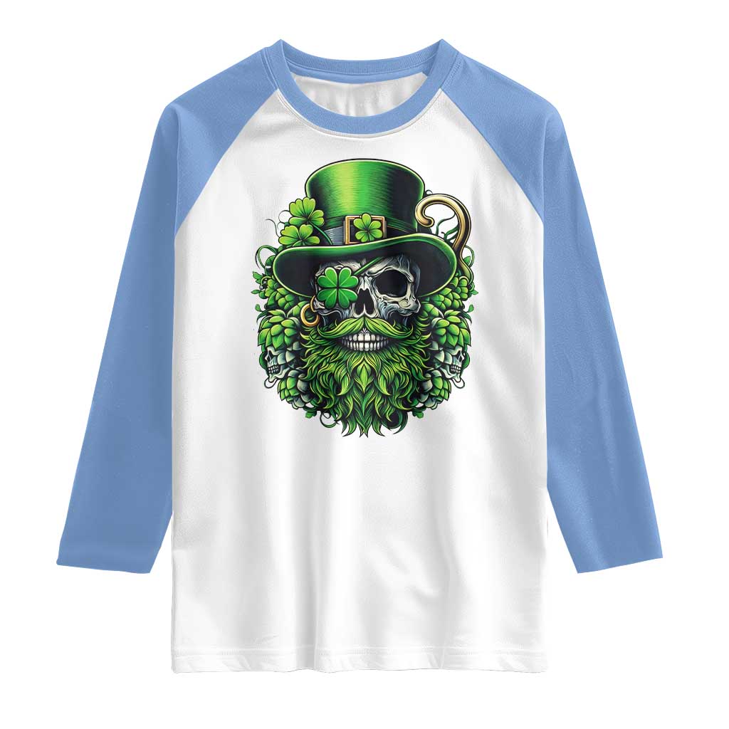 Irish Leprechaun Skull Raglan Shirt St Patricks Day Party Gift