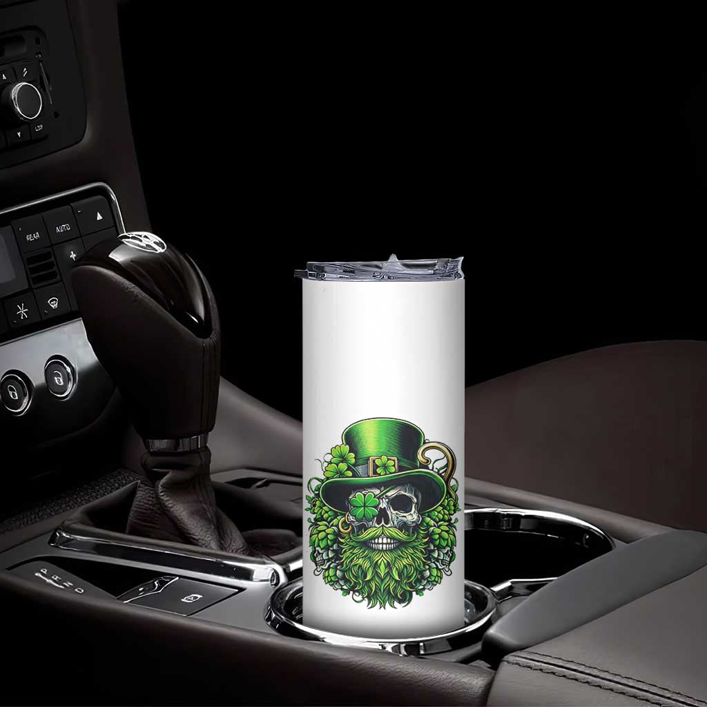 Irish Leprechaun Skull Skinny Tumbler St Patricks Day Party Gift