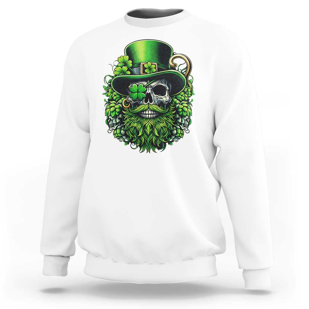 Irish Leprechaun Skull Sweatshirt St Patricks Day Party Gift