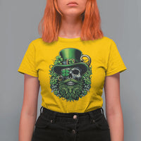 Irish Leprechaun Skull T Shirt For Women St Patricks Day Party Gift