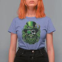 Irish Leprechaun Skull T Shirt For Women St Patricks Day Party Gift