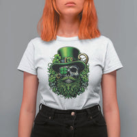 Irish Leprechaun Skull T Shirt For Women St Patricks Day Party Gift