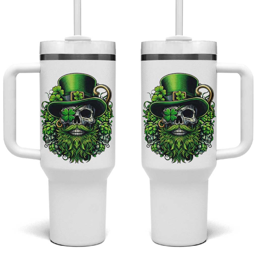 Irish Leprechaun Skull Tumbler With Handle St Patricks Day Party Gift