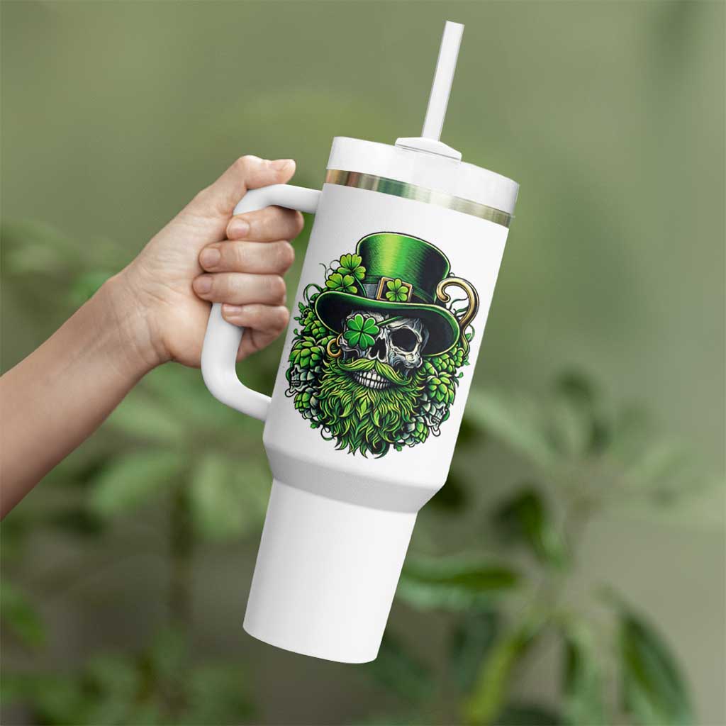 Irish Leprechaun Skull Tumbler With Handle St Patricks Day Party Gift