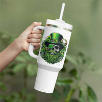 Irish Leprechaun Skull Tumbler With Handle St Patricks Day Party Gift