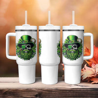 Irish Leprechaun Skull Tumbler With Handle St Patricks Day Party Gift