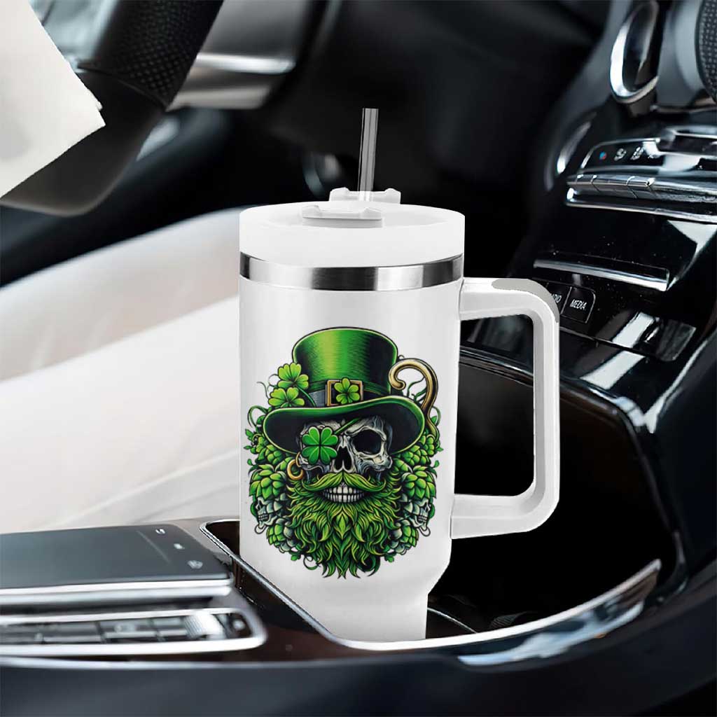 Irish Leprechaun Skull Tumbler With Handle St Patricks Day Party Gift