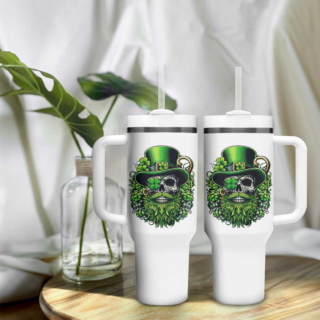 Irish Leprechaun Skull Tumbler With Handle St Patricks Day Party Gift