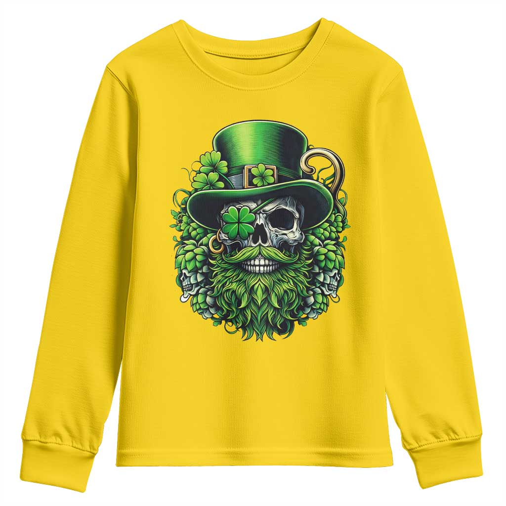 Irish Leprechaun Skull Youth Sweatshirt St Patricks Day Party Gift