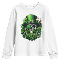 Irish Leprechaun Skull Youth Sweatshirt St Patricks Day Party Gift