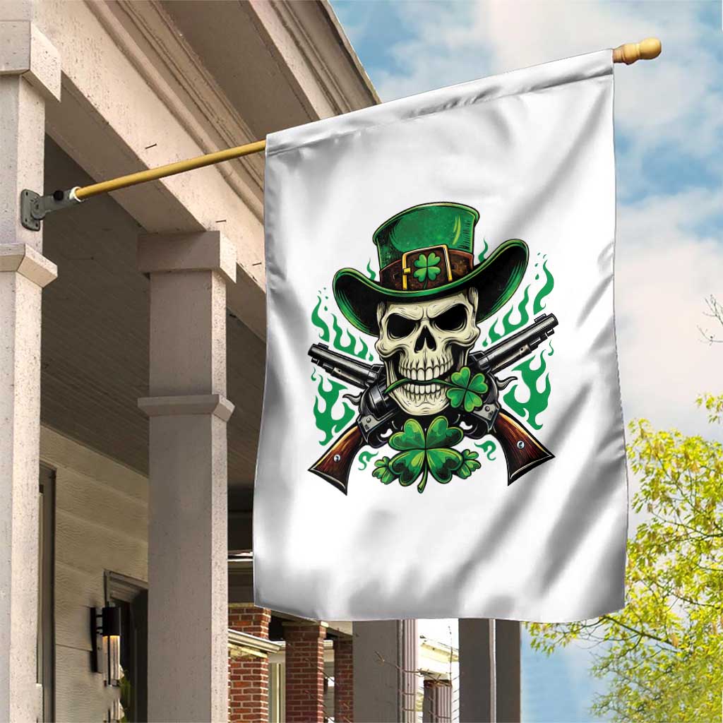 Irish Cowboy Skeleton Garden Flag St Patricks Day Party Gift