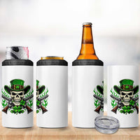 Irish Cowboy Skeleton 4 in 1 Can Cooler Tumbler St Patricks Day Party Gift