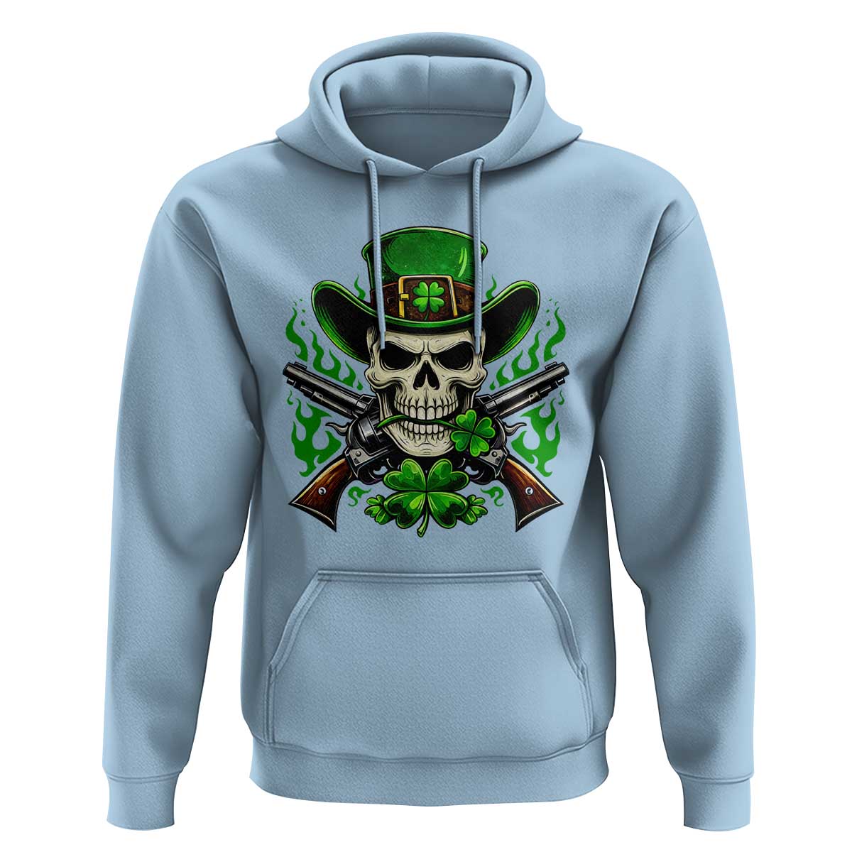 Irish Cowboy Skeleton Hoodie St Patricks Day Party Gift